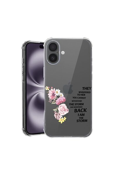 bestcase Husa pentru Apple iPhone 16, Anti Shock 1.5MM, Eu Sunt Furtuna, Prot...