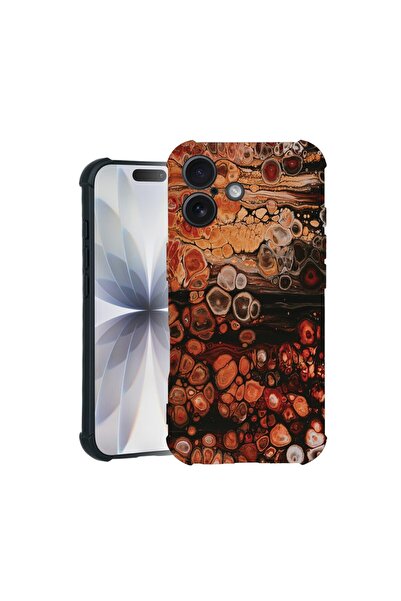 bestcase Husa TPU Pro Shock Compatibila cu Apple iPhone 16, cu Design Wood Pa...