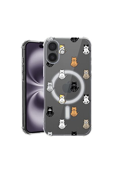 bestcase Θήκη για Apple iPhone 16 Plus, MagSafe Αντικραδασμική, Σχέδιο Γάτας,...