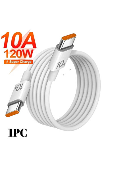 Choice1 كابل USB-C إلى Type-C بطول 0.25 متر، 120 واط، 10 أمبير، شحن فائق السر...