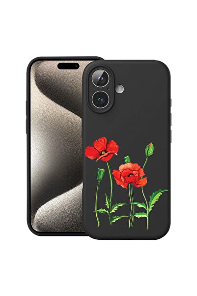 bestcase Husă pentru Apple iPhone 17 cu Design Red Poppy, Silicon Premium, Mi...