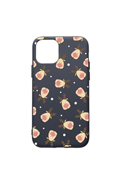bestcase Премиум силиконов калъф, съвместим с Apple iPhone 12, Коледен елен, ...