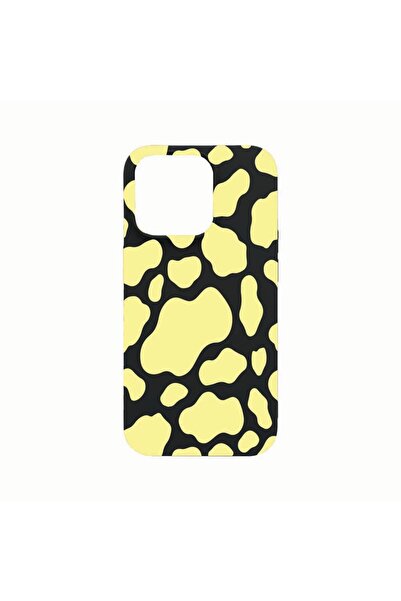 bestcase Husa Silicon, Compatibila cu Apple iPhone 14 Pro, Yellow Cow, rezist...