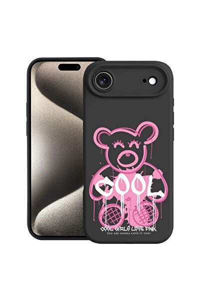 bestcase Husă pentru Apple iPhone 17 Air cu Design Ursuleț de pluș Roz Cool, ...