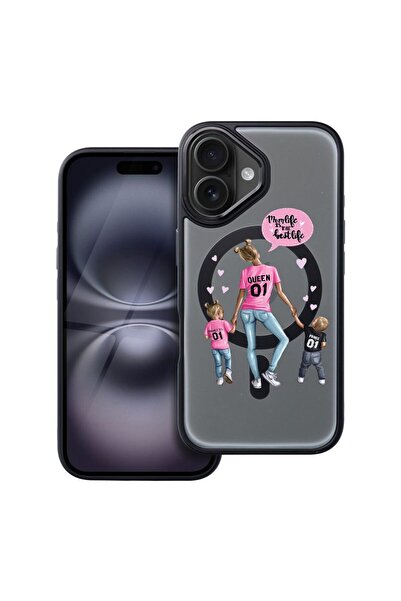 bestcase Συμβατή Θήκη για Apple iPhone 16 με Σχέδιο  "Mom Life " με Αγόρι και...