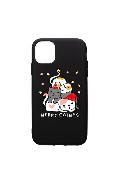 bestcase Θήκη Σιλικόνης Premium Συμβατή με Apple iPhone 12 Mini, Merry Catmas...