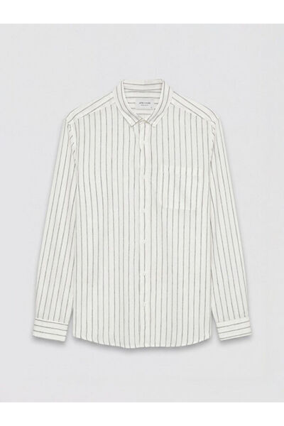 LC Waikiki Shining Choices from Shining Store Standard Fit Striped Linen Blen...