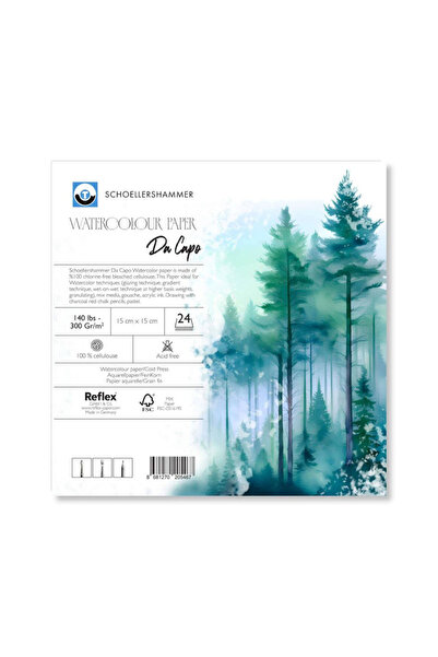 Schoellershammer Da Capo Cold Press Suluboya Defteri 15x15cm 300gr 12 Yaprak
