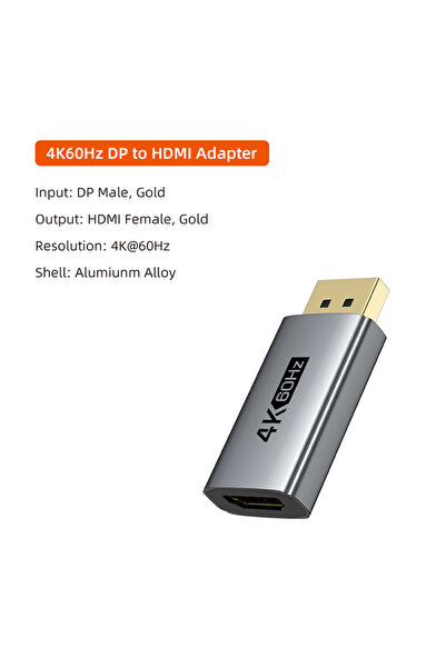 Choice محول CABLETIME 4K60Hz من منفذ العرض إلى HDMI أحادي الاتجاه متوافق مع ت...