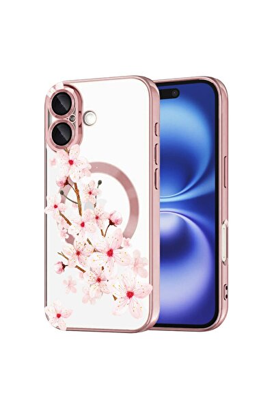 bestcase Husa Luxury MagSafe, Compatibila Apple iPhone 16 Plus, Spring flower...