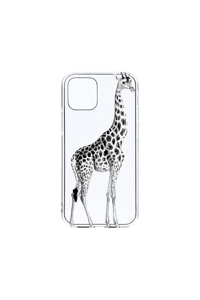 bestcase Husa Clear Silicon 2MM, Compatibilă cu Apple iPhone 12 Pro, Girafe, ...