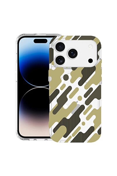 bestcase Θήκη για Apple iPhone 17 Pro Max με Σχέδιο Πράσινο Καμουφλάζ, Mag An...