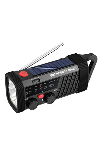 Choice black Emergency Radio with SOS Alarm, AM/FM/SW & Flashlight. 2000mAh B...