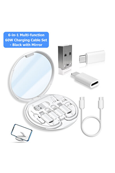 Choice4 White With Mirror 60W Fast Charging Mobile Phone Holder Multifunction...