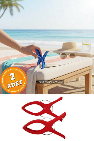 CANVELA 2 Adet XXL Büyük Boy Şezlong Plaj Havlu Mandalı Halı Asma Battaniye v...