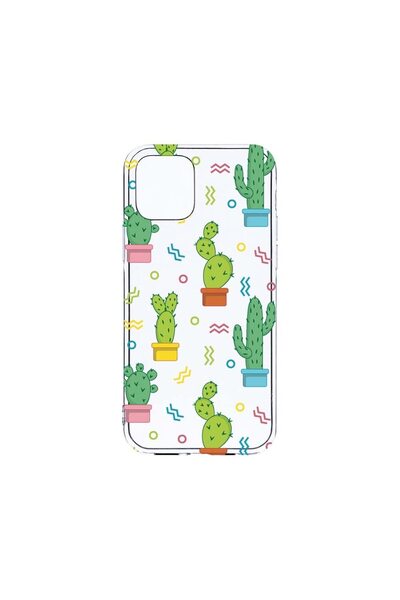 bestcase Διαφανής Θήκη Σιλικόνης 2MM, Συμβατή με Apple iPhone 12 Pro, Κάκτος,...