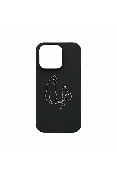 bestcase Θήκη σιλικόνης, Συμβατή με Apple iPhone 14 Pro, Αφηρημένη Γάτα, ανθε...