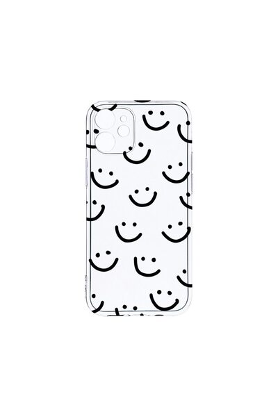 bestcase Husa Clear Silicon 2MM, Compatibila Cu Apple iPhone 11, Smiley, Anti...