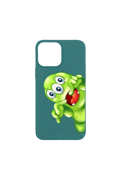 bestcase Husa Silicon Compatibila Cu Apple iPhone 13 Pro Max, Green Monster, ...