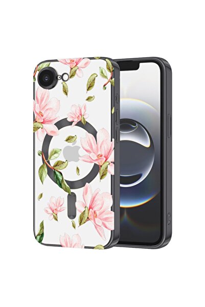 bestcase Husa Luxury MagSafe, Compatibila Apple iPhone 16e, Flori pastel ‚Äì ...