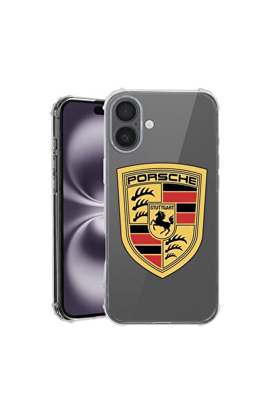 bestcase Калъф за Apple iPhone 16, Удароустойчив 1.5ММ, Porsche, Защита от уд...