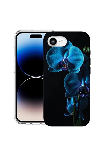 bestcase Θήκη για Apple iPhone 16e με σχέδιο Μπλε Ορχιδέα, MagSafe Αντικραδασ...