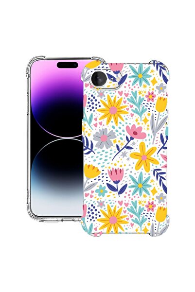 bestcase Husă pentru Apple iPhone 16e, Antișoc 1.5MM, Floricele, Protecție ca...