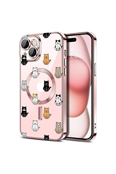 bestcase Πολυτελής Θήκη MagSafe, Συμβατή με Apple iPhone 15 Plus, Σχέδιο Γάτα...