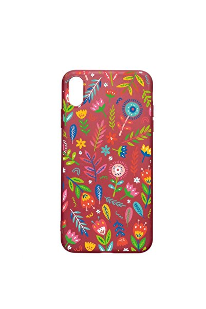 bestcase Husa Silicon Compatibila cu Apple iPhone XS Max, Happy Flowers, rezi...