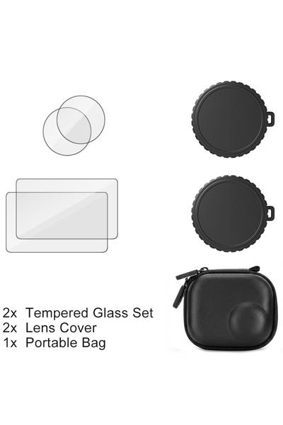Choice6 Set 8 For DJI Osmo Nano Screen Protector Tempered Glass Film Lens Cov...