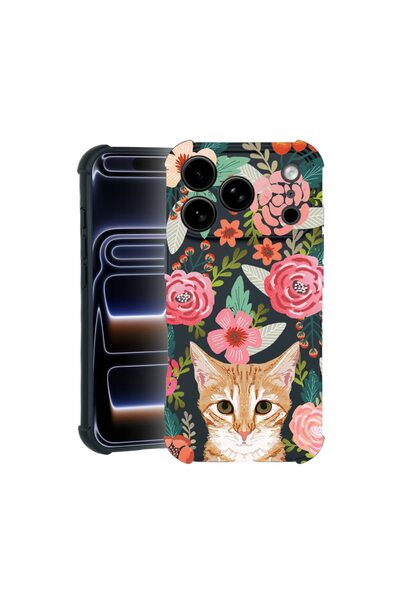 bestcase Θήκη TPU Pro Shock Συμβατή με Apple iPhone 17 Pro, με σχέδιο γάτας κ...