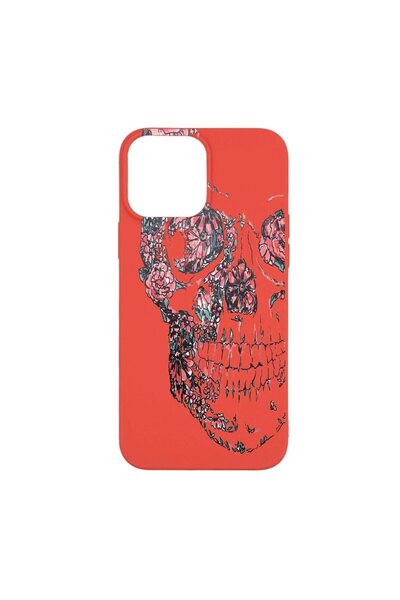 bestcase Θήκη σιλικόνης, Συμβατή με Apple iPhone 13 Pro Max, Σχέδιο κρανίο, α...