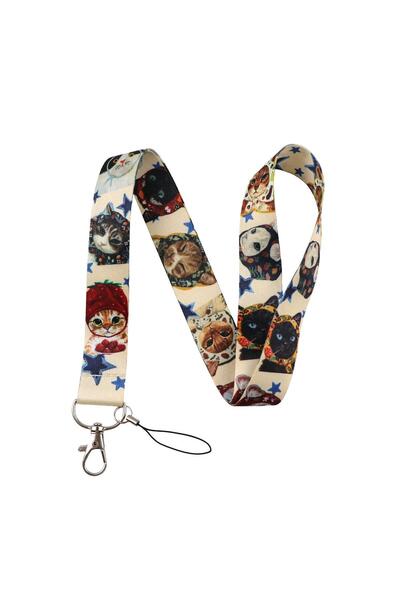 choice2 Polyester Fiber 4 Cute Black Cat Lanyard Anti-lost Neck Strap for Wom...