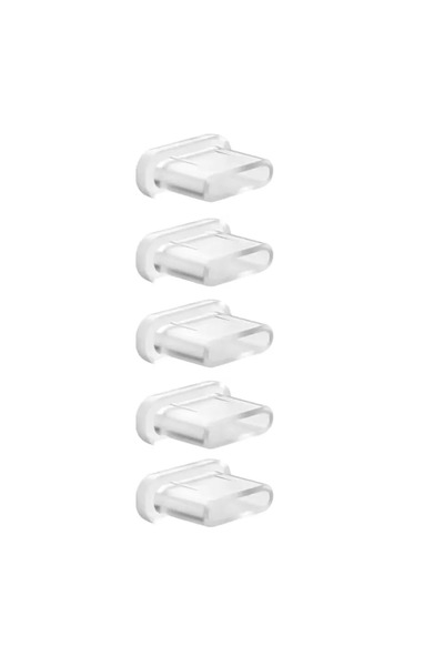 Choice4 Clear-5X سدادات غبار عالمية من النوع C واقيات من السيليكون الناعم لمن...
