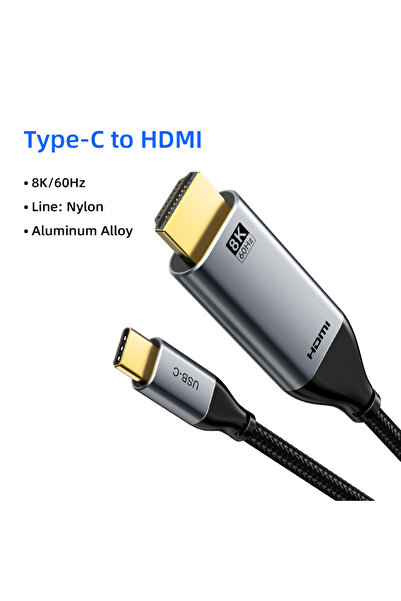 Choice كابل USB C إلى HDMI بطول 2 متر، يدعم دقة 8K بتردد 60 هرتز وHDR 4K بترد...