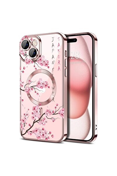 bestcase Πολυτελής Θήκη MagSafe, Συμβατή με Apple iPhone 15, Ανθισμένα Δέντρα...