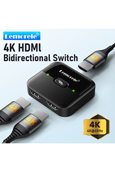 Choice محول HDMI ثنائي الاتجاه 2 مدخل و1 مخرج من Lemorele بدقة 4K وتردد 60 هرتز
