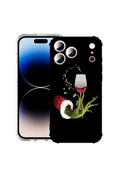 bestcase Husă pentru Apple iPhone 17 Pro cu design Xmas Grinch, Antișoc, Colț...