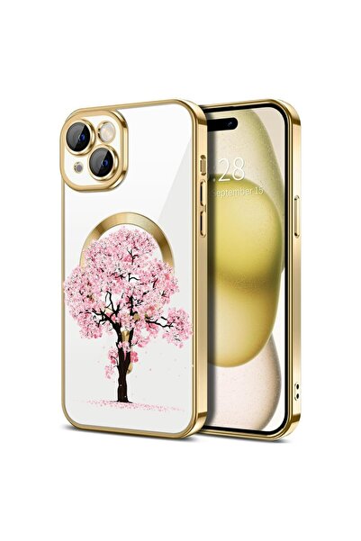 bestcase Πολυτελής Θήκη MagSafe, Συμβατή με Apple iPhone 15, Κερασόφλορα - κο...