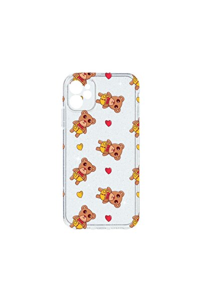 bestcase Θήκη Crystal Glitter 2MM, Συμβατή με Apple iPhone 11, Σχέδιο Αρκουδά...