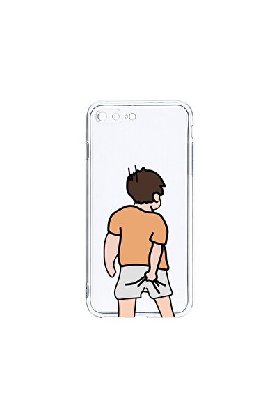 bestcase Husa din silicon transparent de 2MM, compatibilă cu Apple iPhone 8 P...