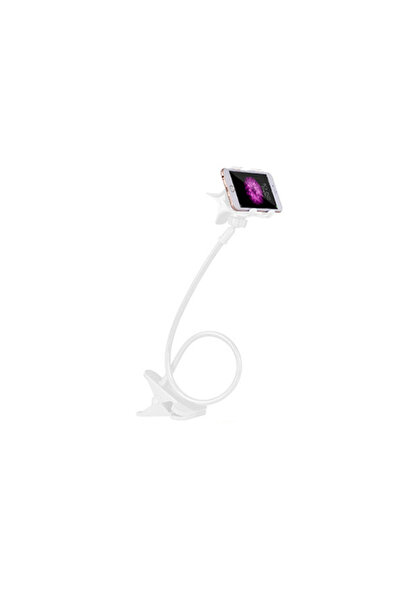 Choice1 White Lazy mobile phone holder bedside bed with multifunction live ca...