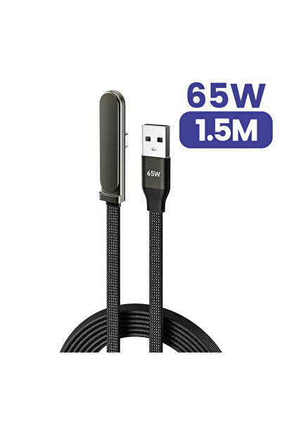 Choice1 1.5M 65W 2 in 1 USB A to USB C Fast Charging Foldable Bracket Data Ca...
