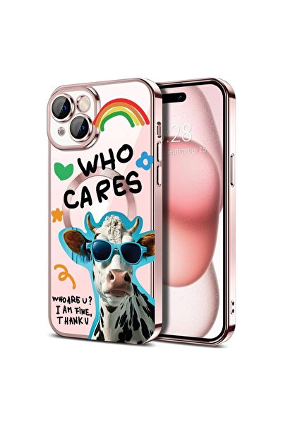 bestcase Husa Luxury MagSafe, Compatibilă cu Apple iPhone 15 Plus, Crazy Cow ...