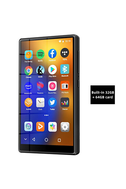 Choice1 96GB black 1080P Android 13.0 4.7-inch 32GB/96GB MP3/MP4 player with ...