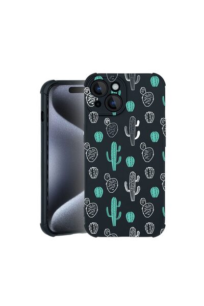 bestcase Θήκη TPU Pro Shock Συμβατή με Apple iPhone 15, με σχέδιο κάκτου, ενι...