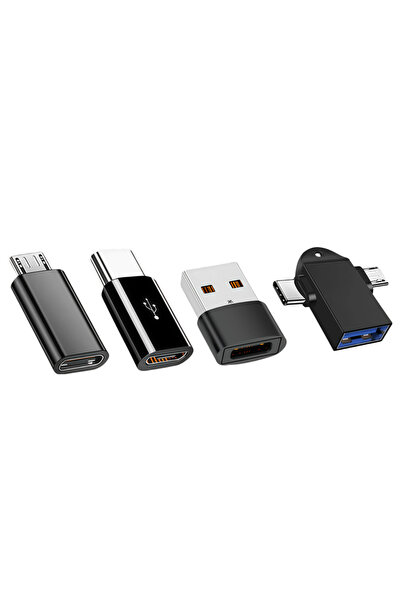 Choice1 محول USB C OTG إلى C، 4 قطع، محول صغير إلى C، ميكرو إلى C، محول شحن ل...