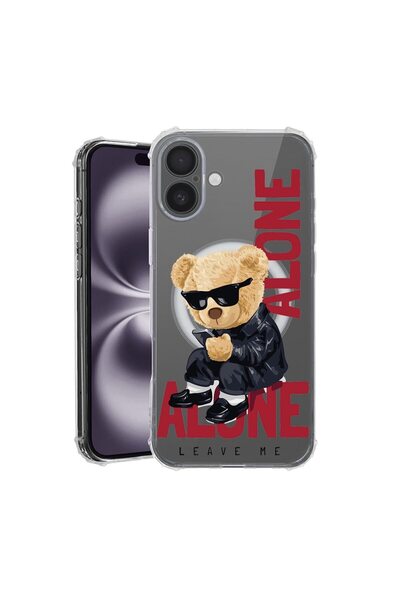 bestcase Husă pentru Apple iPhone 16, MagSafe Anti-șoc, Ursuleț de pluș  "Las...