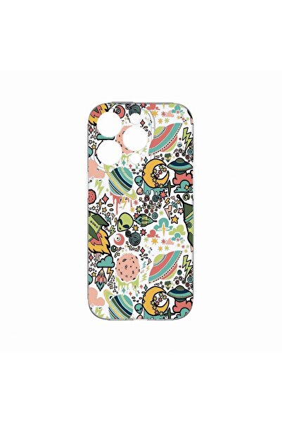 bestcase Калъф, съвместим с Apple iPhone 14 Pro, Вселена, Планети, НЛО, Устой...