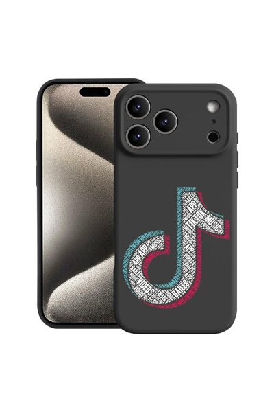 bestcase Husă pentru Apple iPhone 17 Pro cu design caligrafic TikTok, silicon...